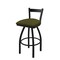 Holland Bar Stool Co 30" Low Back Swivel Bar Stool, Black Wrinkle, Graph Parrot Seat 82130BW015 - alternate 1